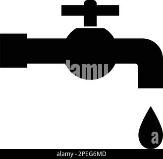 water drops from faucet icon illustration design Stock Vector