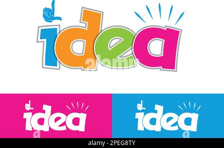 idea icons, idea logo, kids logo Stock Vector