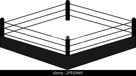 simple boxing ring logo illustration design Stock Vector