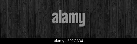 Realistic black wooden board background. Vector illustration of floor, wall, table surface top view with vertical wood planks. Natural material texture for home interior design and decor, rustic style Stock Vector
