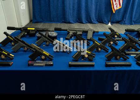 Confiscated Guns On Display At AG Letitia James Announcement That ...