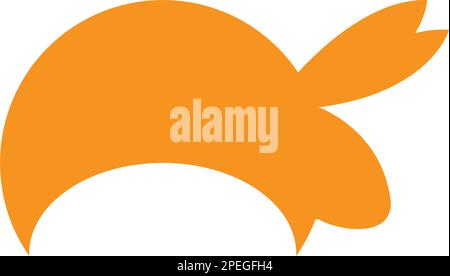 simple and elegant rabbit logo vector template Stock Vector