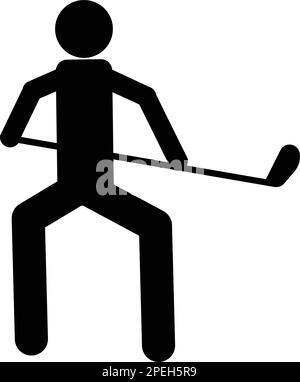 hokey icon,Ice hokey players silhouettes, sport team vector icons playing on ice rink arena. Ice hockey team players goalkeeper, forward, winger, refe Stock Vector