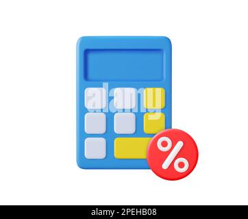 3d calculator icon Stock Vector