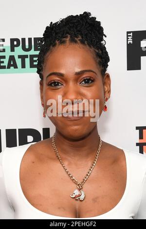 New York, USA. 15th Mar, 2023. Meecah attends 'The Harder They Come' musical opening night at the Public Theater in New York, NY on March 15, 2023. (Photo by Efren Landaos/Sipa USA) Credit: Sipa USA/Alamy Live News Stock Photo