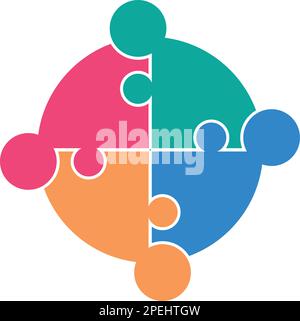 Disability logo, family care, or Community care logo vector flat design Stock Vector