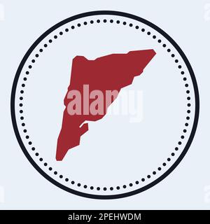 Salt Cay, Turks Islands round stamp. Round logo with island map and title. Stylish minimal Salt Cay, Turks Islands badge with map. Vector illustration Stock Vector