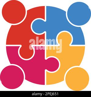 Disability logo, family care, or Community care logo vector flat design Stock Vector
