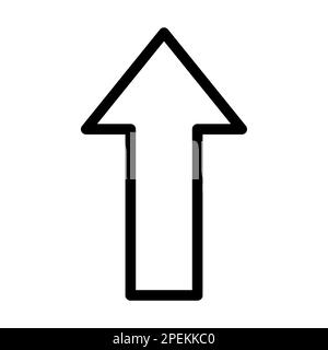 Up Arrow Vector Thick Line Icon For Personal And Commercial Use. Stock Photo