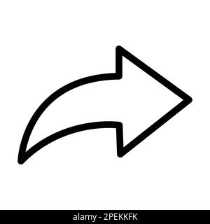 Reply Vector Thick Line Icon For Personal And Commercial Use. Stock Photo