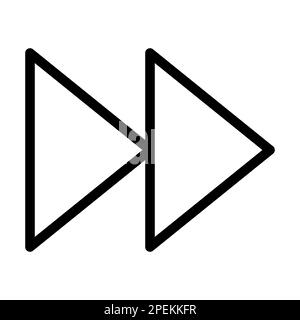 Forward Vector Thick Line Icon For Personal And Commercial Use Stock ...