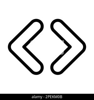 Double Arrow Vector Thick Line Icon For Personal And Commercial Use. Stock Photo