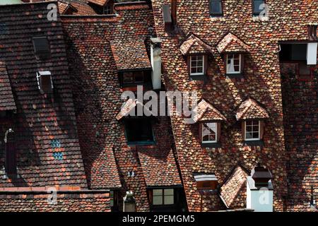 Rooftops of the old town, Schaffhausen, Switzerland Stock Photo