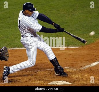 The Florida Marlins celebrate their 3-2 win over the New York Yankees in  Game 1 of the World Series at Yankee Stadium on October 18, 2003.  (UPI/Roger L. Wollenberg Stock Photo - Alamy