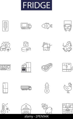 Fridge chiller icon. Outline Fridge chiller vector icon for web design ...