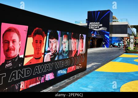 Jeddah, Saudi Arabia. 16th Mar, 2023. Paddock atmosphere. Formula 1 World Championship, Rd 2, Saudi Arabian Grand Prix, Thursday 16th March 2023. Jeddah, Saudi Arabia. Credit: James Moy/Alamy Live News Stock Photo