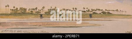 Between Derr and Ibreem 1867 by Edward Lear Stock Photo