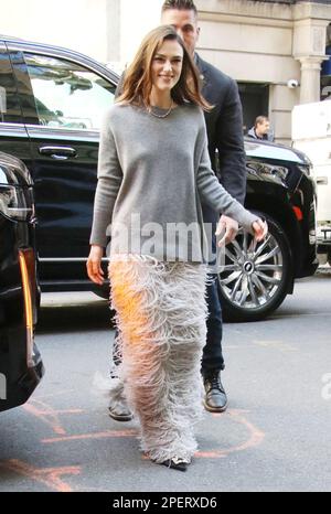 New York, NY, USA. 15th Mar, 2023. Keira Knightley seen at her hotel in New York City on March 15, 2023. Credit: Rw/Media Punch/Alamy Live News Stock Photo