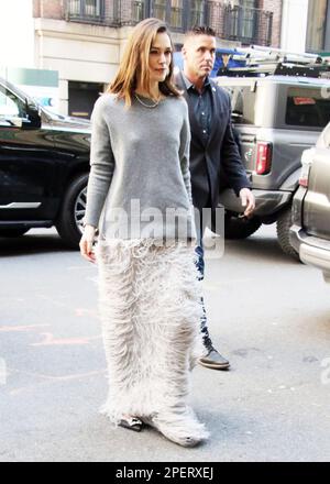 New York, NY, USA. 15th Mar, 2023. Keira Knightley seen at her hotel in New York City on March 15, 2023. Credit: Rw/Media Punch/Alamy Live News Stock Photo