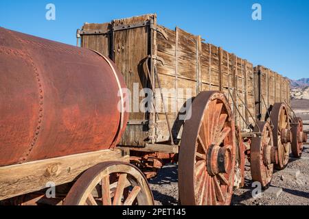 Preserved 20 mule team wagon for hauling Borax Stock Photo