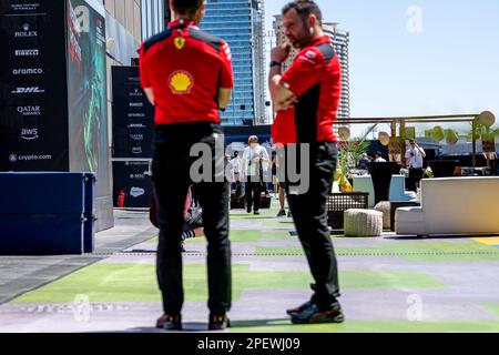 Jeddah, Saudi Arabia. 16th Mar, 2023. JEDDAH CORNICHE CIRCUIT, SAUDI ARABIA - MARCH 16: Frederic Vasseur, Ferrari SF-23 during the Saudi Arabian Grand Prix at Jeddah Corniche Circuit on Thursday March 16, 2023 in Jeddah, Saudi Arabia. (Photo by Michael Potts/BSR Agency) Credit: BSR Agency/Alamy Live News Stock Photo