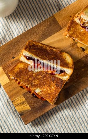 Fried Peanut Butter and Jelly Sandwich Ready to Eat Stock Photo - Alamy