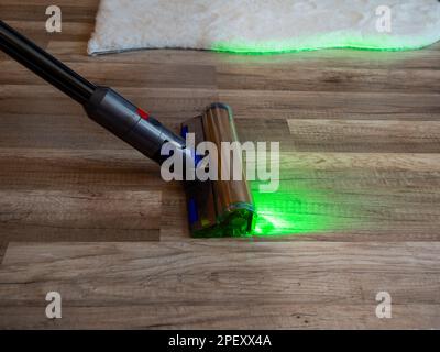 søsyge lag Afgørelse Vacuumed with a modern vacuum cleaner. Cleaning of the apartment. Close-up  Stock Photo - Alamy