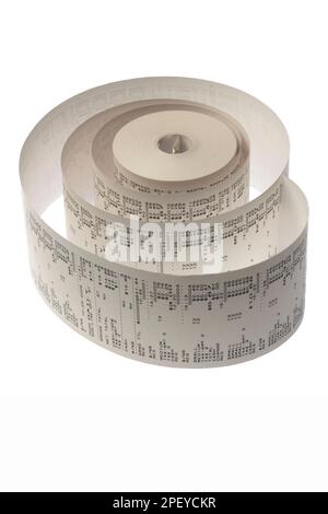 coil of paper from a printing, adding machine or cash register Stock ...
