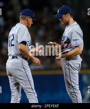 Darren Dreifort of the Los Angeles Dodgers during a game at Dodger