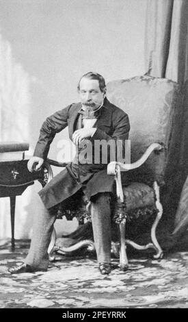 Portrait of Charles Louis Napoleon Bonaparte (1808-1873), known as Napoleon III, Emperor of the French Stock Photo