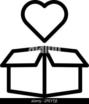 Package Vector Thick Line Icon For Personal And Commercial Use. Stock Vector