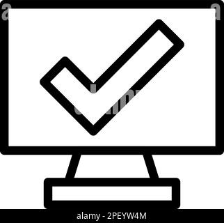 Checkin Vector Thick Line Icon For Personal And Commercial Use. Stock Vector