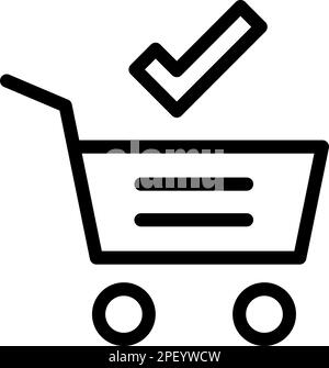 Checkout Vector Thick Line Icon For Personal And Commercial Use. Stock Vector