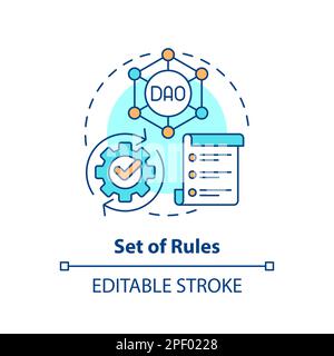 Set of rules concept icon Stock Vector