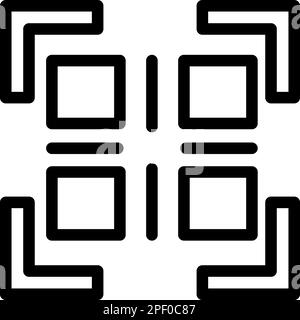 Qr Code Vector Thick Line Icon For Personal And Commercial Use. Stock Vector
