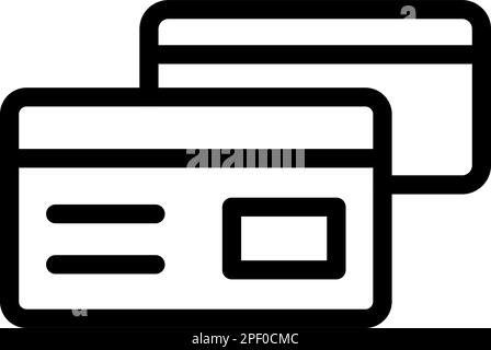 Credit Card Payment Vector Thick Line Icon For Personal And Commercial Use. Stock Vector