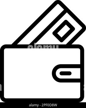 Ewallet Vector Thick Line Icon For Personal And Commercial Use. Stock Vector