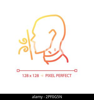 Suffocation pixel perfect gradient linear vector icon Stock Vector
