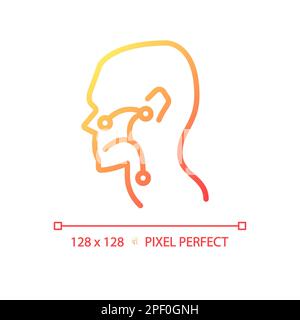 Ear, nose and throat pixel perfect gradient linear vector icon Stock Vector