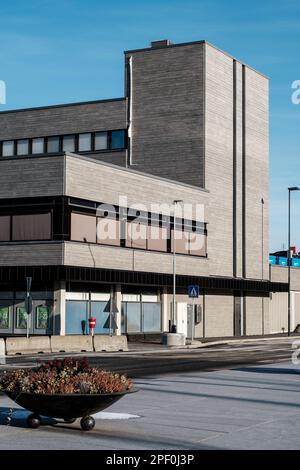 Sandnes, Norway, March 10 2023, Modern Architecture Commercial Building Exterior With No People Stock Photo