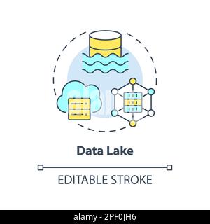 Data lake concept icon Stock Vector