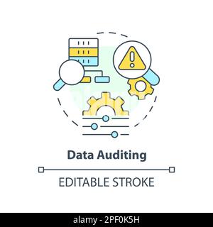 Data auditing concept icon Stock Vector