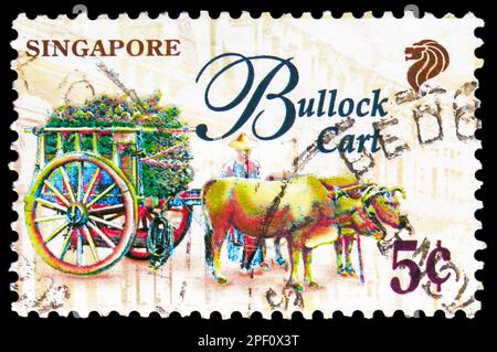 MOSCOW, RUSSIA - FEBRUARY 17, 2023: Postage stamp printed in Singapore shows ,  serie, circa Stock Photo