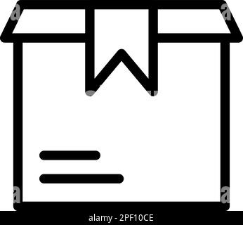 Delivery Box Vector Thick Line Icon For Personal And Commercial Use. Stock Vector