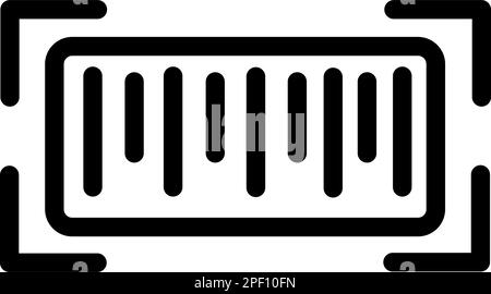 Barcode Vector Thick Line Icon For Personal And Commercial Use. Stock Vector