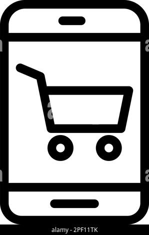 Ecommerce Vector Thick Line Icon For Personal And Commercial Use. Stock Vector