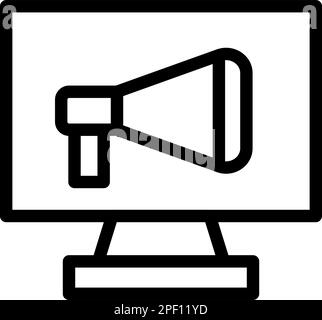 Marketing Vector Thick Line Icon For Personal And Commercial Use. Stock Vector