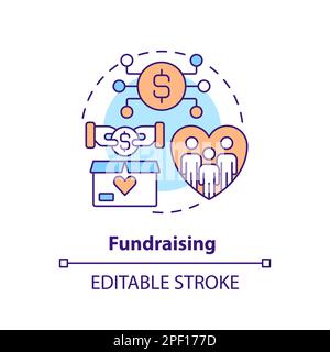 Fundraising concept icon Stock Vector