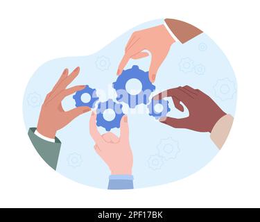Developer team flat concept vector spot illustration Stock Vector