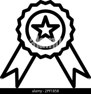 Best Seller Line Icon Set Award Medal Ribbon Stamp Outlines Stock ...